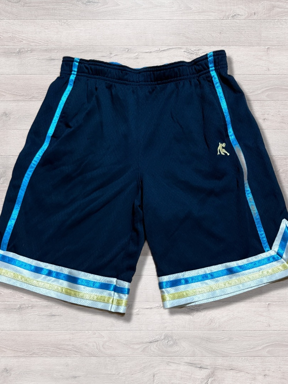 Y2K 2000s AND1 Boys Basketball Shorts Blue Youth 10/12 Athletic